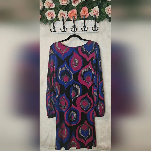 Bisou Bisou Rare Retro Print Frock Dress (NWOT) - Picture 3 of 6